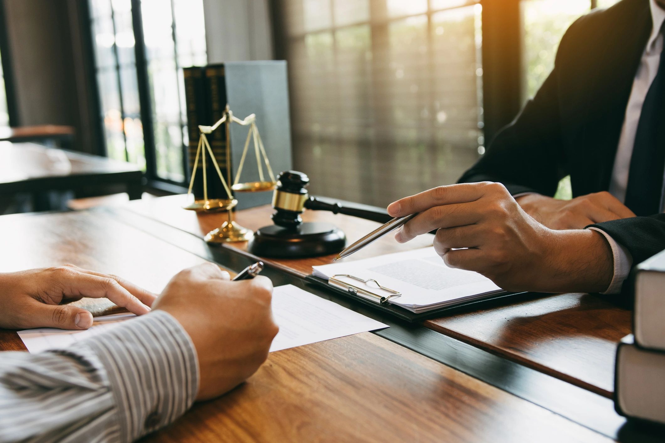 Client consultation with legal expert